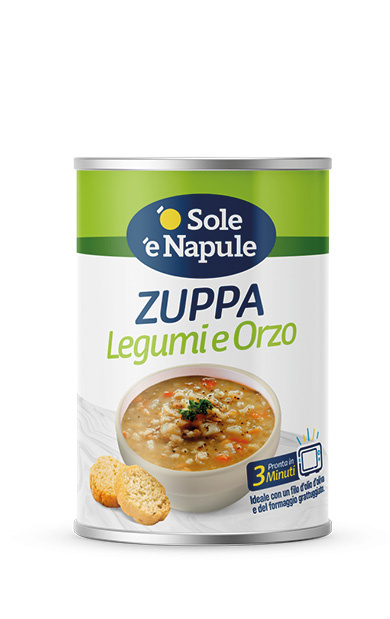 Luštěninová polévka s ječmenem O Sole e Napule 400g